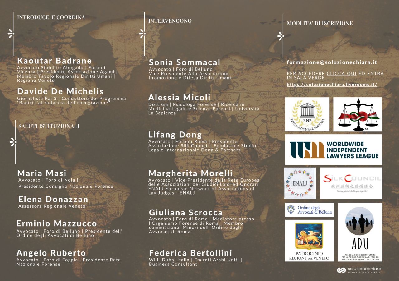 31.03.2022 ore 15-17 : Webinar di formazione giuridica  dal titolo:" L’IDENTITÀ